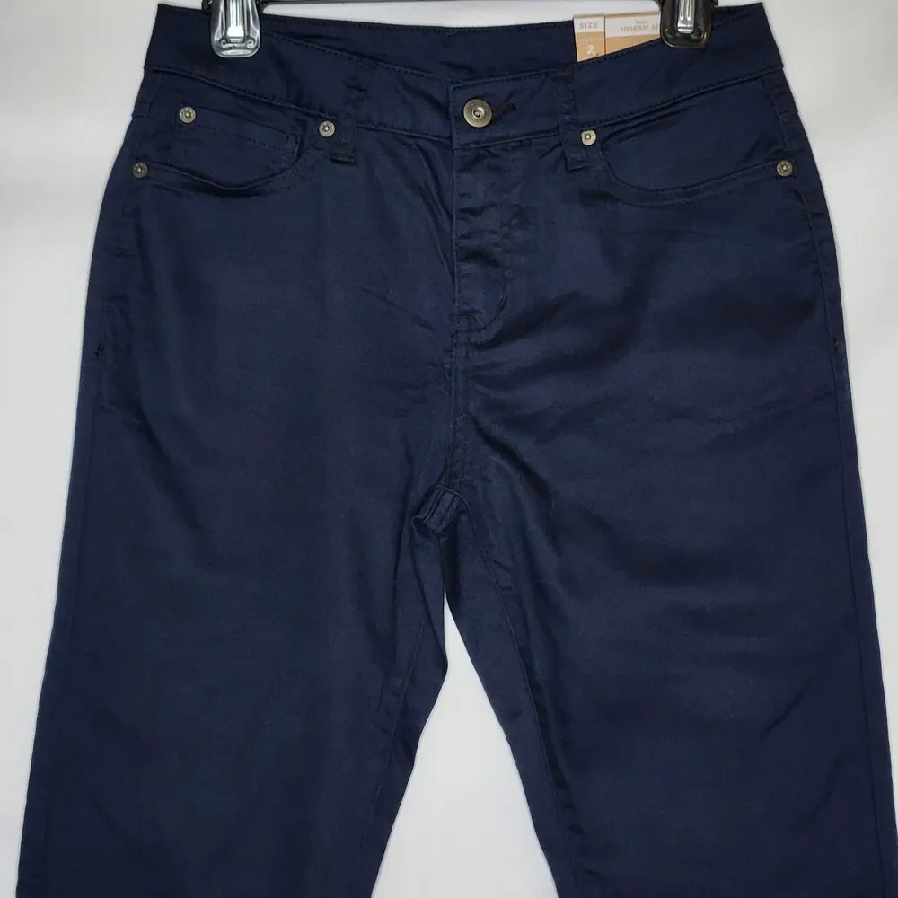 prAna Kayla Mid Rise Slim Performance Organic Cotton Denim Jeans 2/26T Indigo